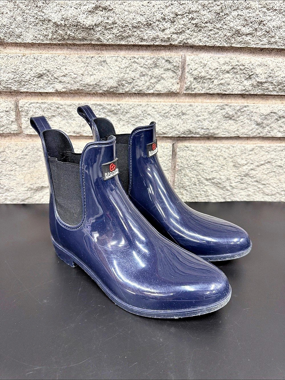 Blondo Navy Chelsea Rain Boots